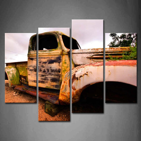 Wall Art Old Rustic Truck
