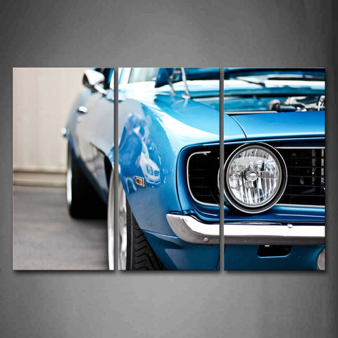 Wall Art Pictures Blue Car